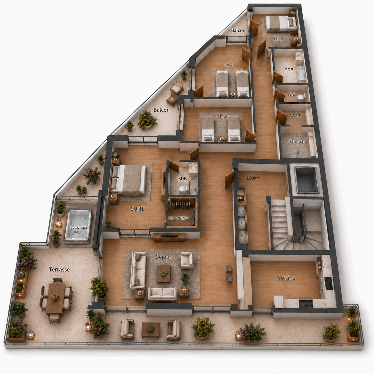 F5 — 190 m²