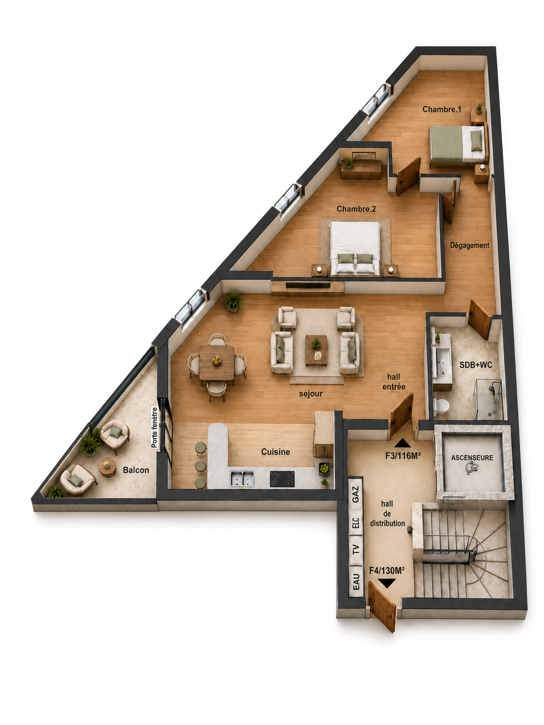 RDC — 116 m²
